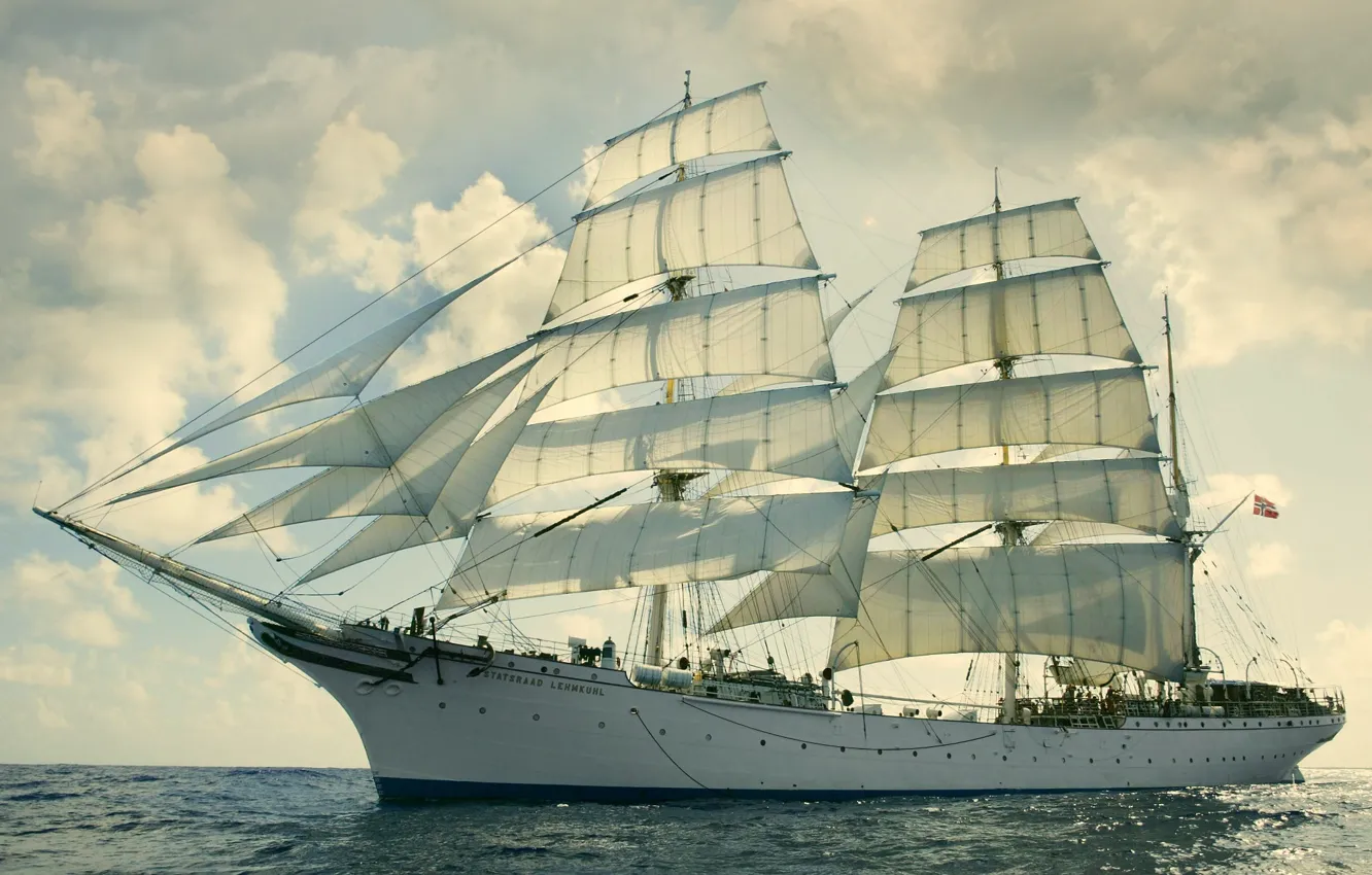 Photo wallpaper Norway, bark, Statsraad Lehmkuhl
