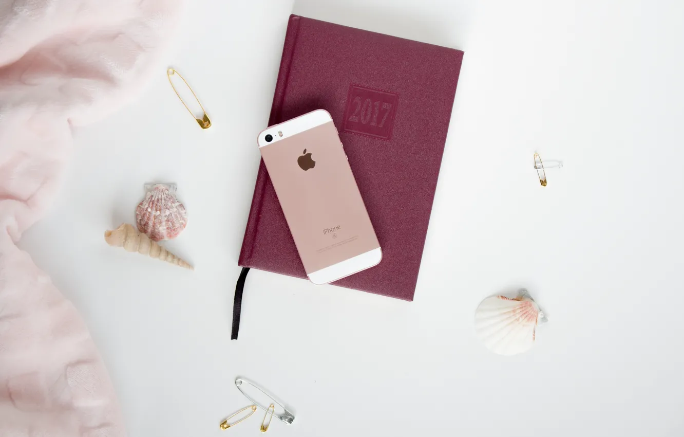 Photo wallpaper iPhone, apple, Notepad, phone, shell, diary, 2017