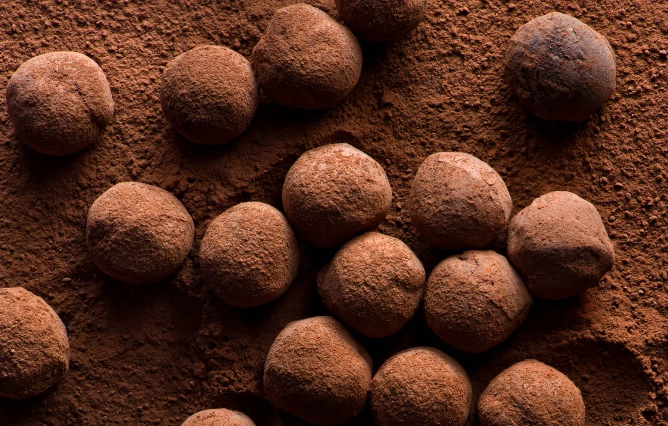Photo wallpaper candy, cocoa, truffles