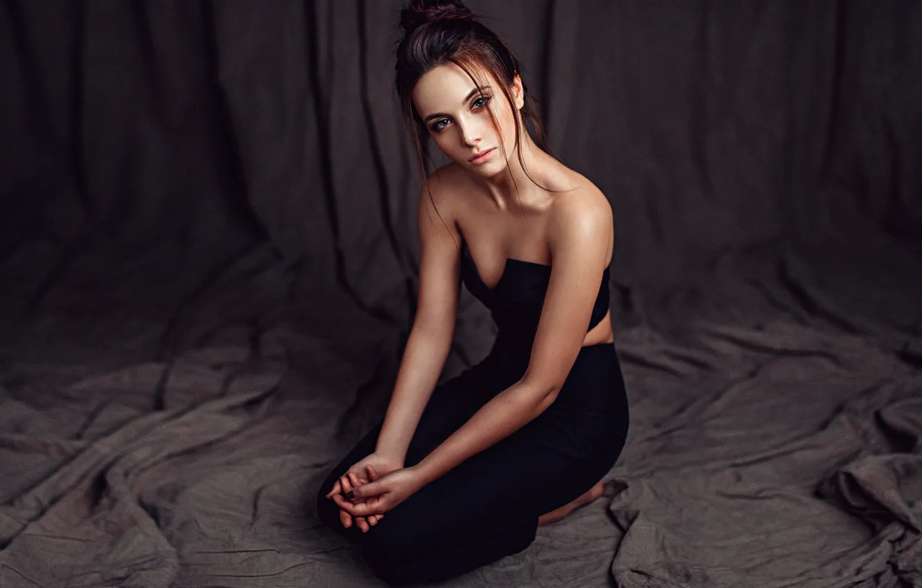 Photo wallpaper look, girl, model, hair, beautiful, photoshoot, Russian, Ksenia Klimenko