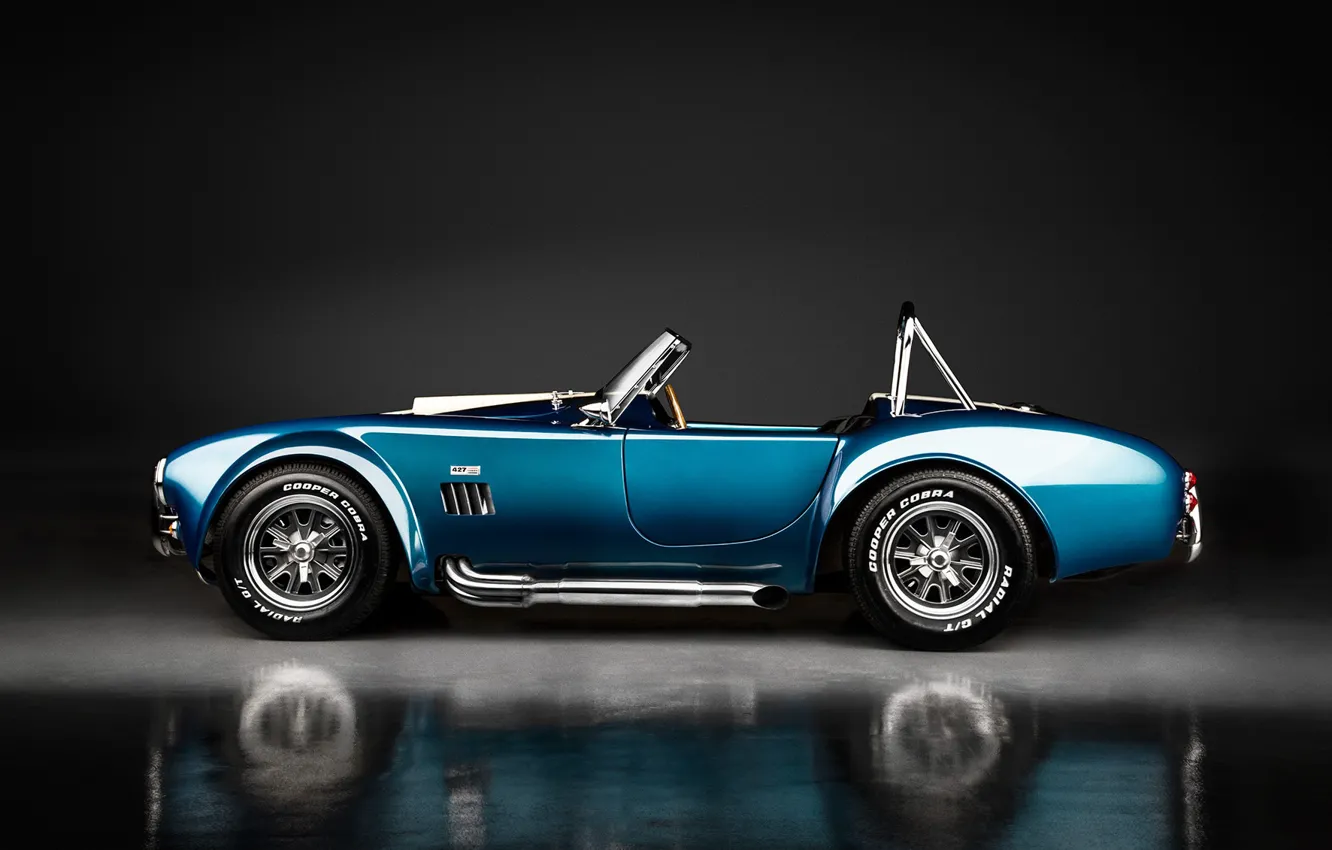 Photo wallpaper the dark background, Shelby, Shelby Cobra, AC Cobra 427