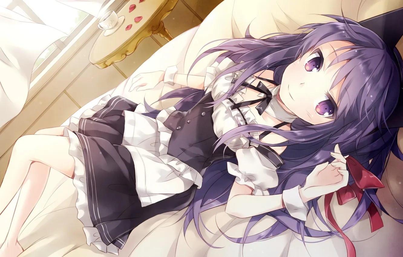 Photo wallpaper girl, anime, Miyuri Yukishita