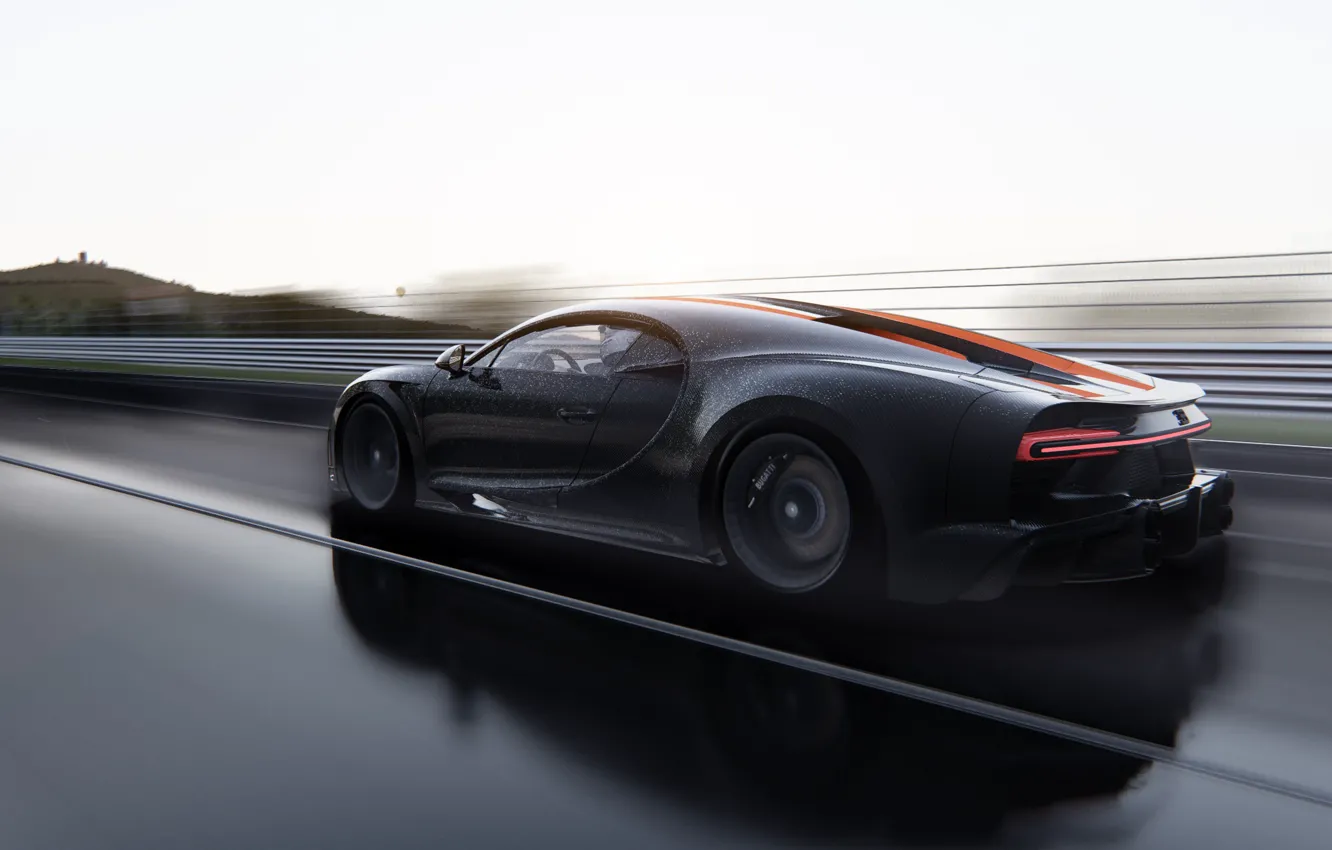 Photo wallpaper Bugatti, backside, Chiron Super Sport