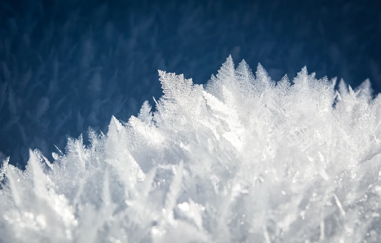 Photo wallpaper ice, snow, drawing, frost