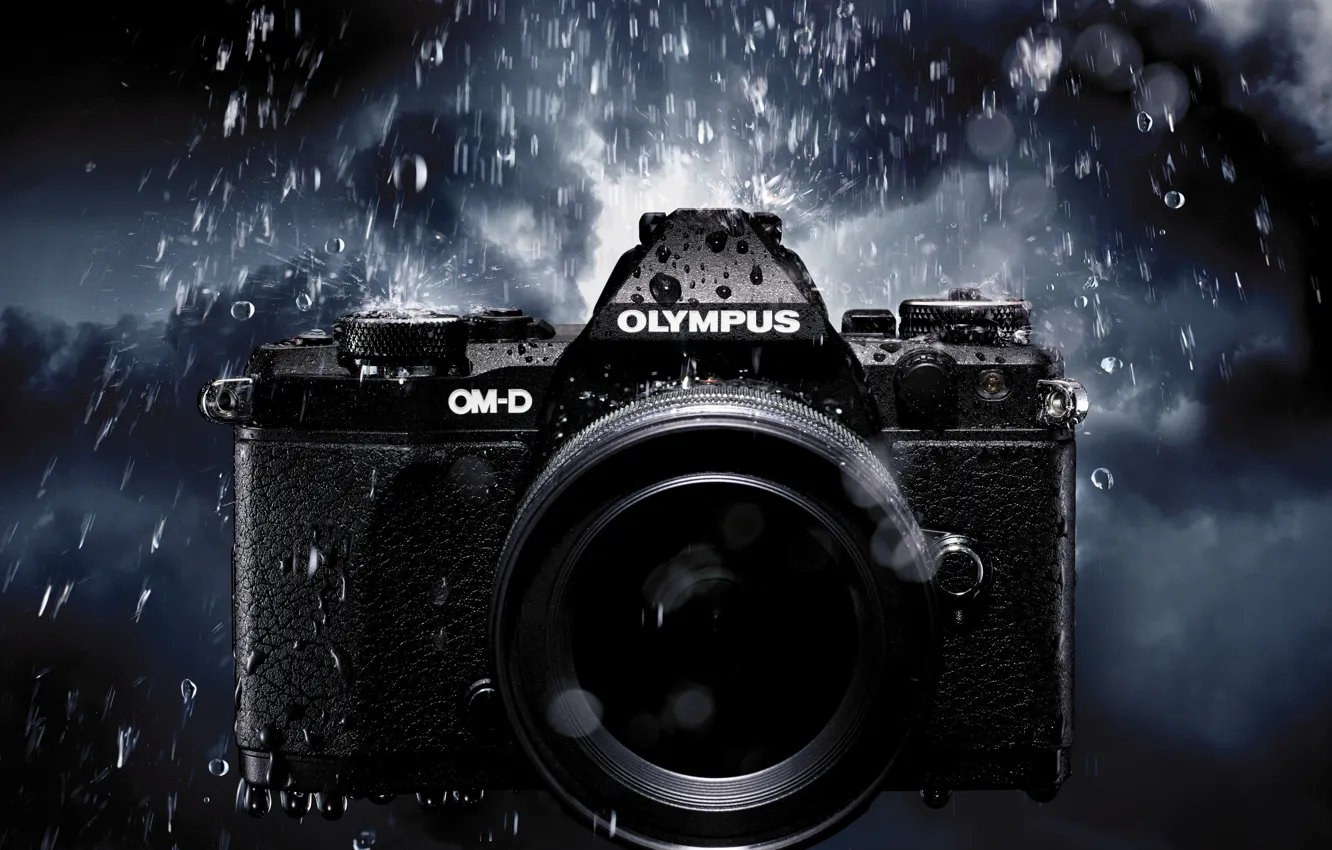 Photo wallpaper high-tech, photography, water, camera, machine, leather, drops, asian