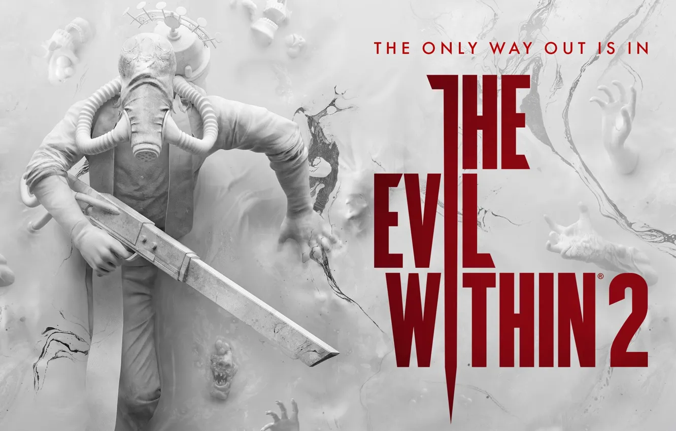 Photo wallpaper weapons, fiction, wall, The Evil Within 2