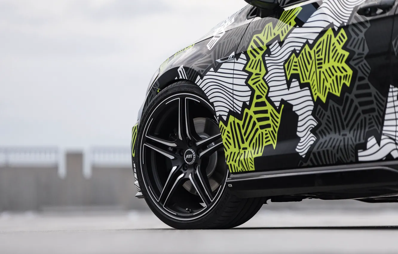 Photo wallpaper wheel, Volkswagen, Golf, 2018, Golf R, ABBOT, Abstract Concept