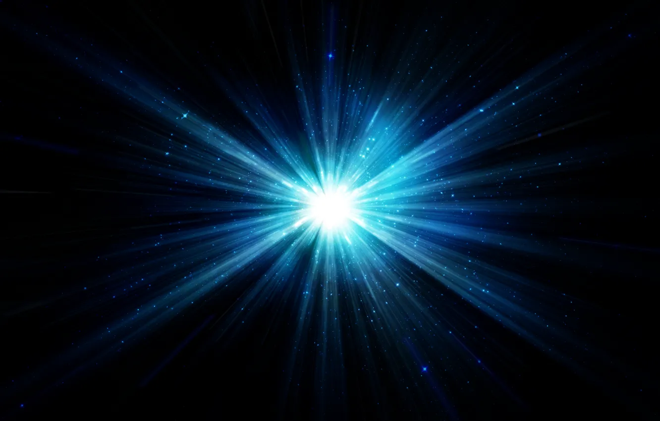 Photo wallpaper stars, light, blue