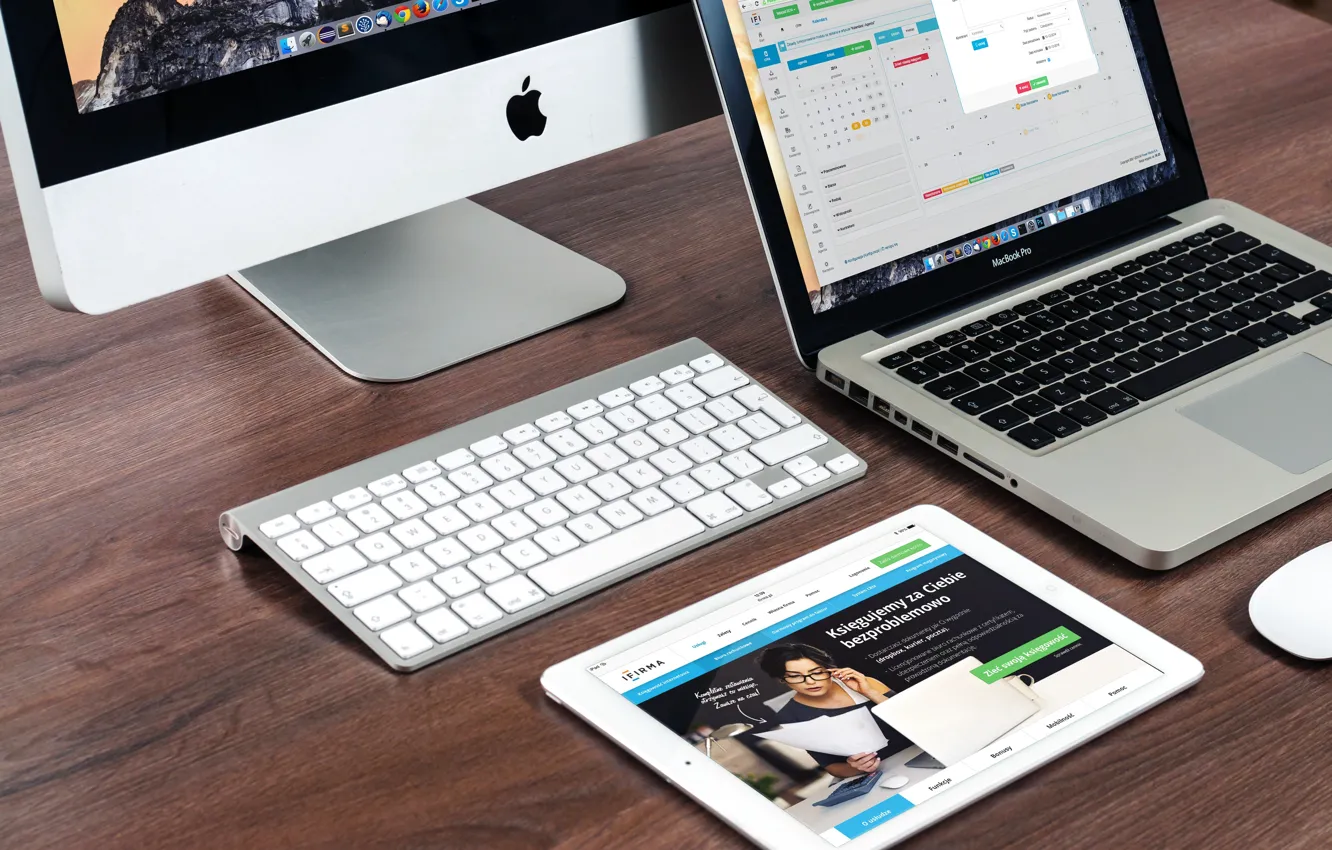 Photo wallpaper apple, ipad, macbook, iMac