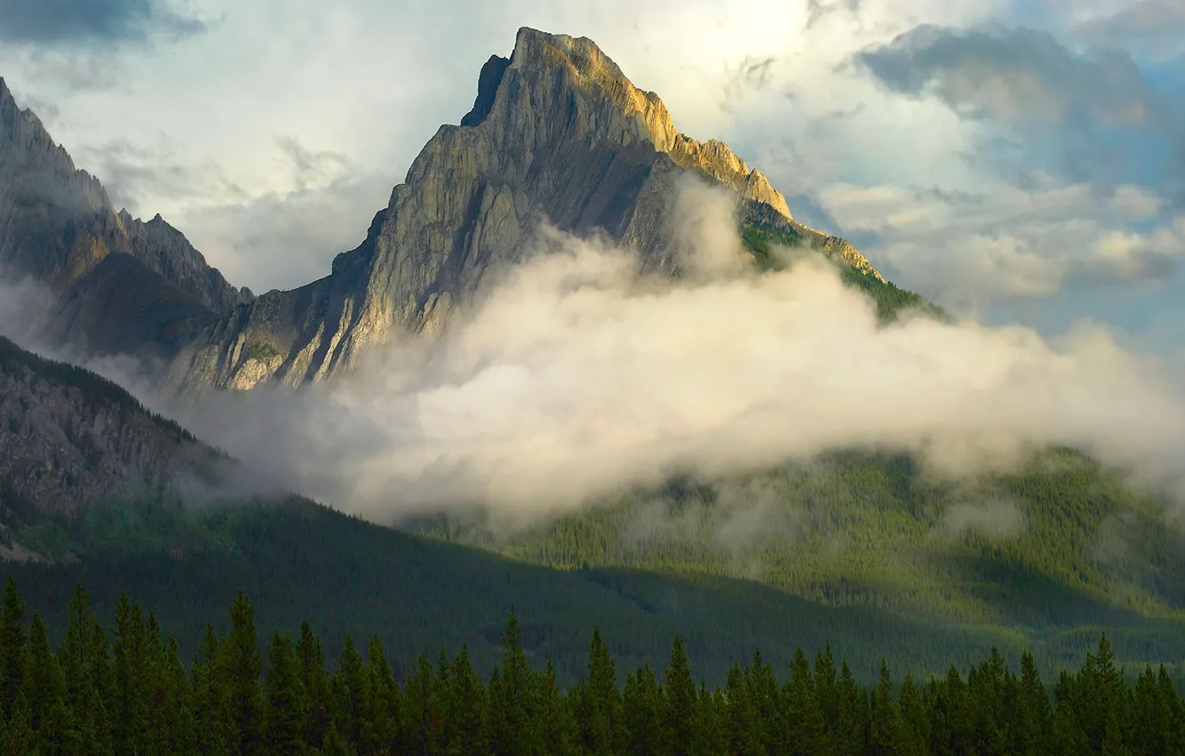 Photo wallpaper clouds, Canada, Albert, Kananaskis, the Opal mountain Range