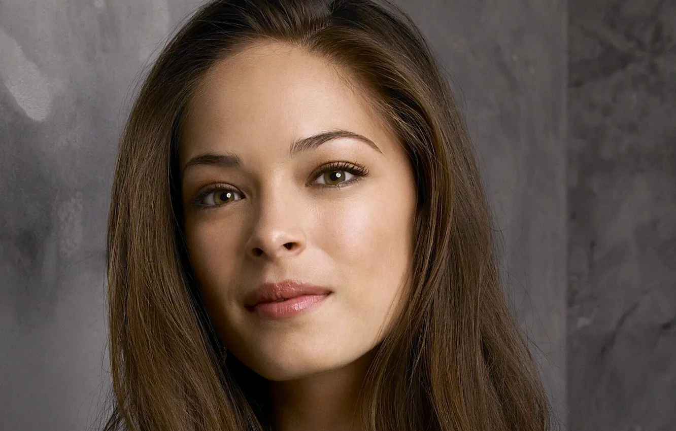 Photo wallpaper look, girl, portrait, makeup, actress, brunette, hair, Kristin Kreuk