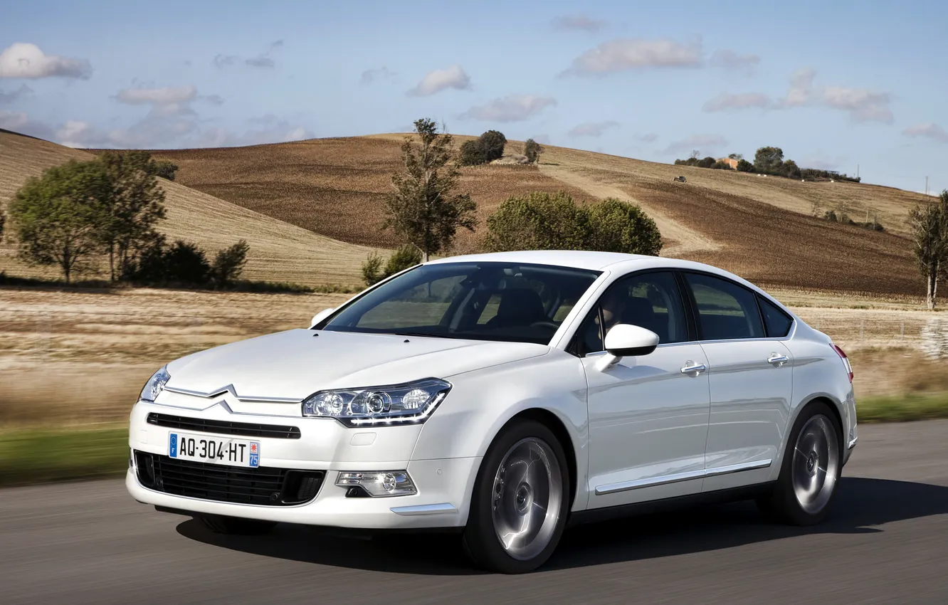 Photo wallpaper auto, white, Citroen