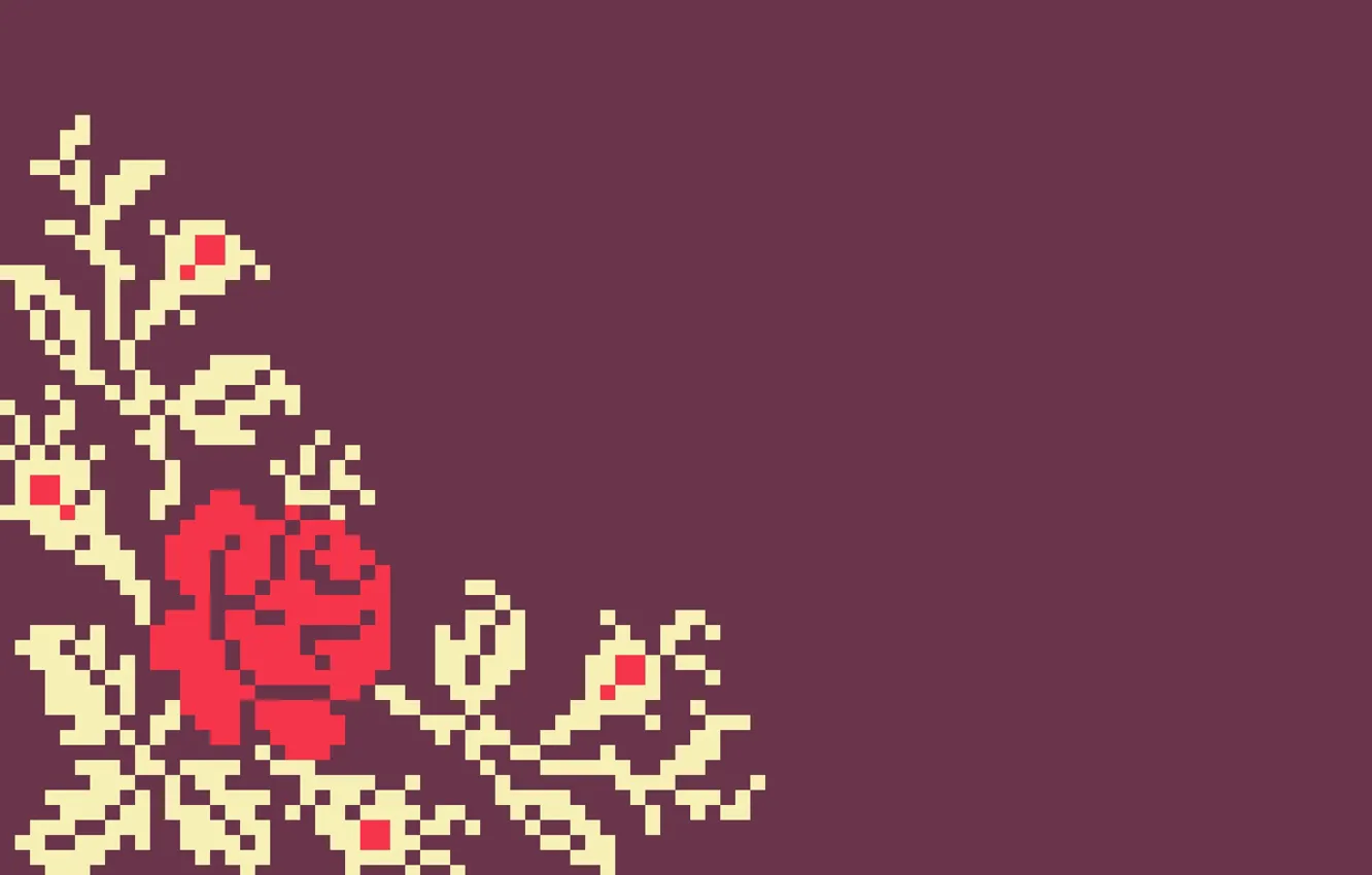 Photo wallpaper pattern, minimalism, embroidery, caity