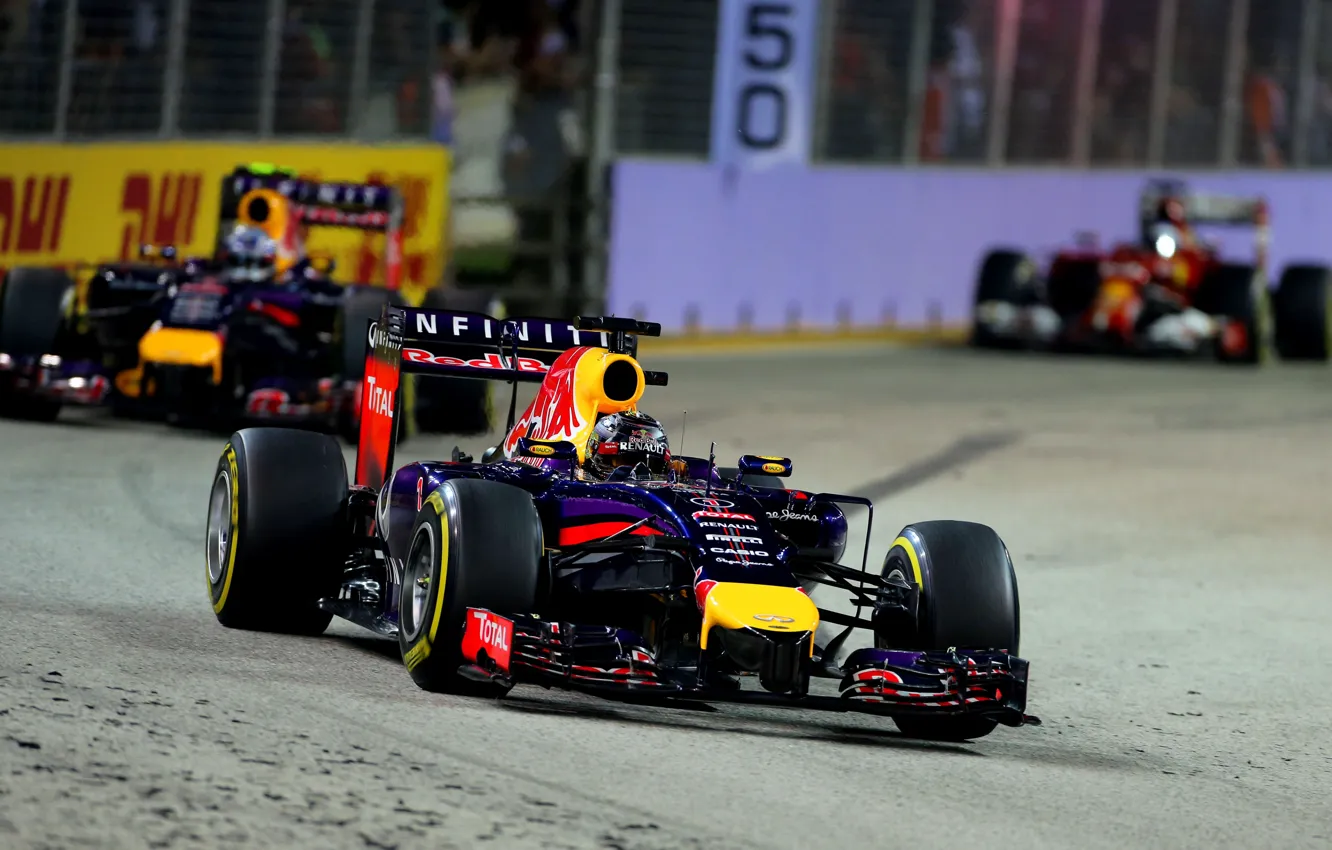 Photo wallpaper Formula 1, Red Bull, Vettel, racer, champion, Sebastian, RB10