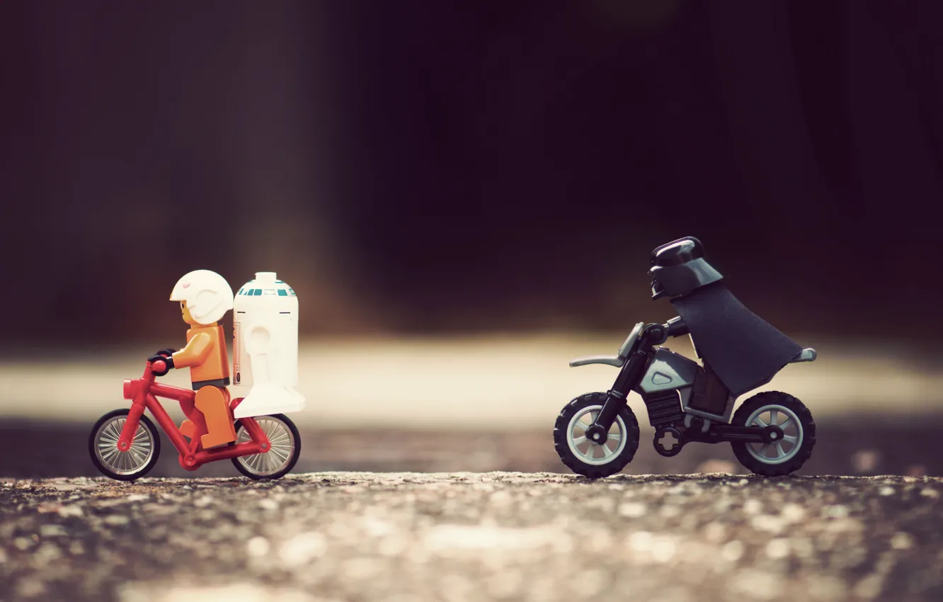 Photo wallpaper chase, large, Star Wars, R2D2, Darth Vader, LEGO, astronaut, Lego