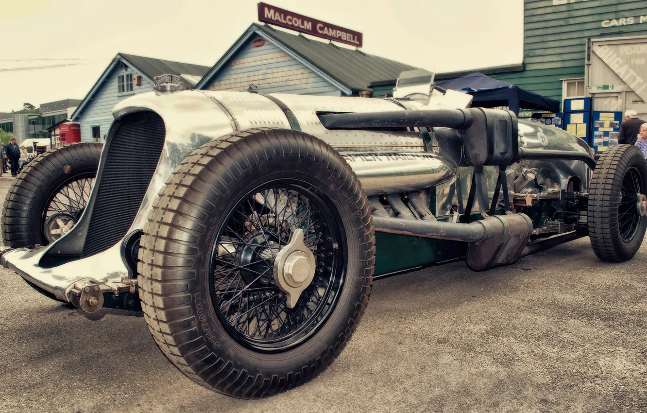 Photo wallpaper car, vintage, race, classic, brooklands