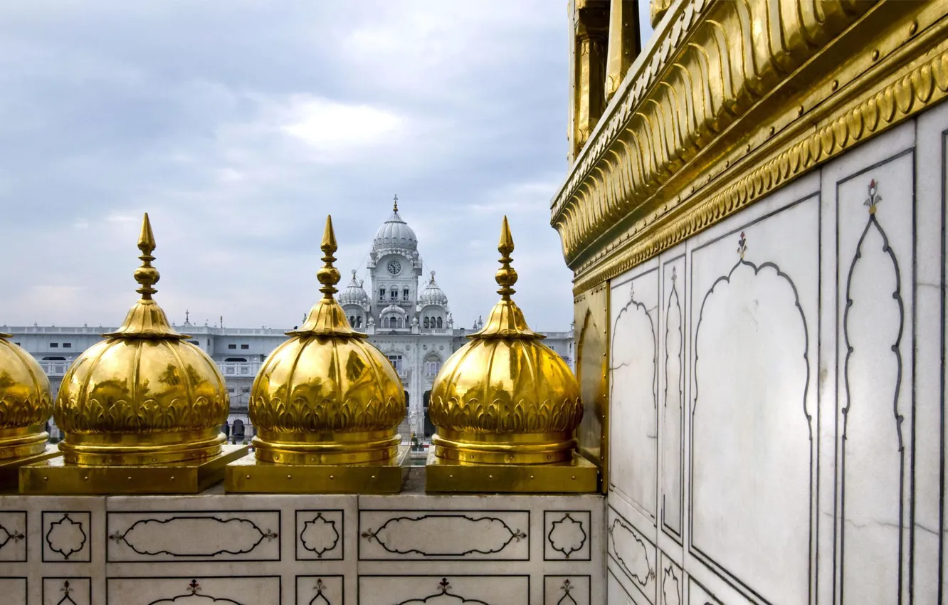 Photo wallpaper India, Amritsar, Golden temple, Golden Sahib