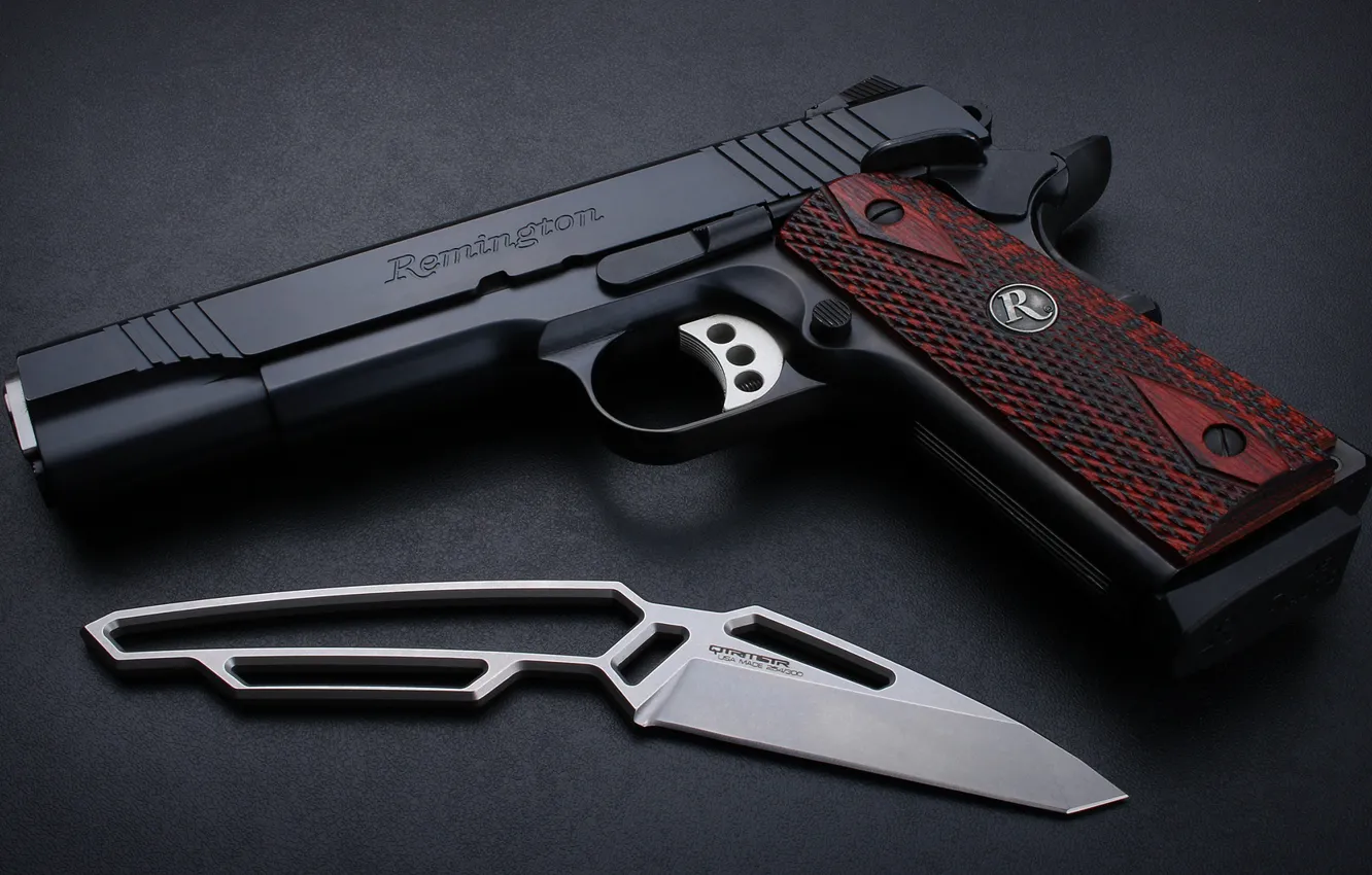 Photo wallpaper gun, weapons, knife, gun, weapon, custom, custom, M1911