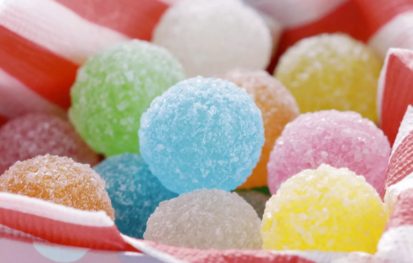 Photo wallpaper balls, colorful, sweet