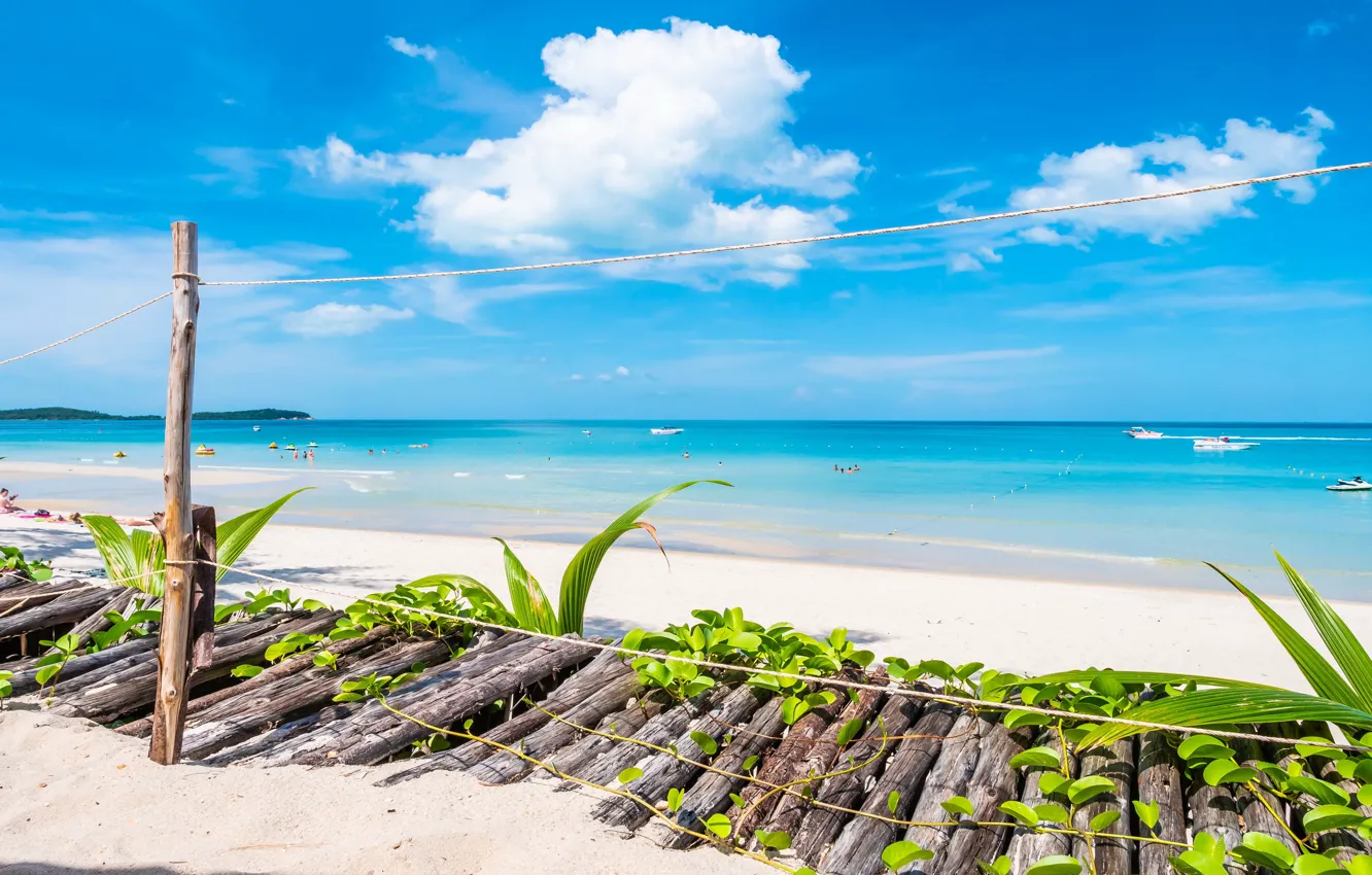 Photo wallpaper sand, sea, beach, summer, the sky, the sun, shore, summer