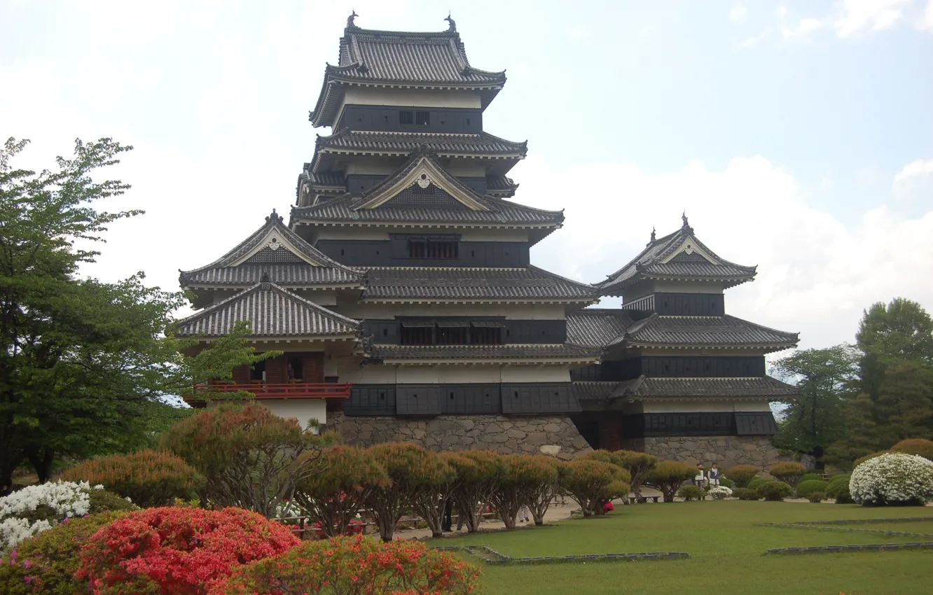 Photo wallpaper castle, Japan, Palace, Matsumoto, Honshu