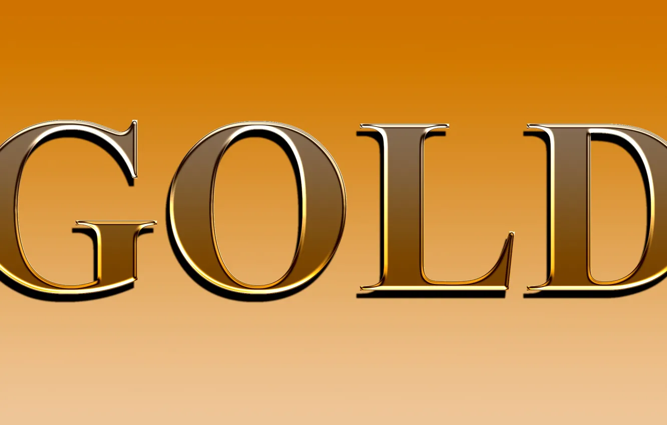 Photo wallpaper gold, Photoshop, Written