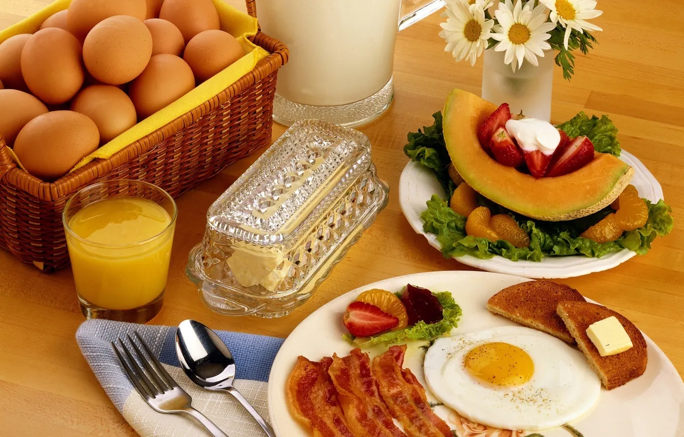 Photo wallpaper food, breakfast, Food