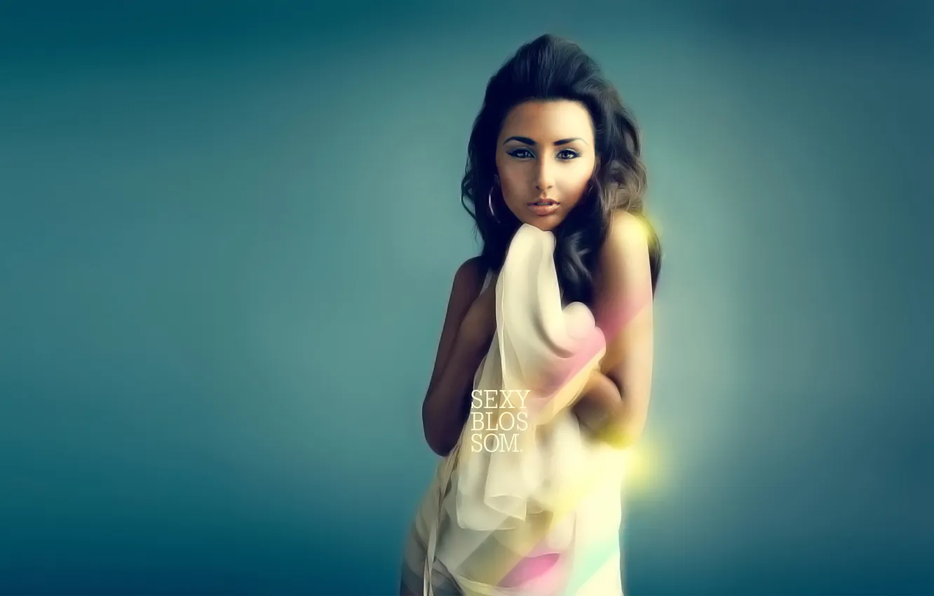 Photo wallpaper look, graphics, brunette, sexy, girls