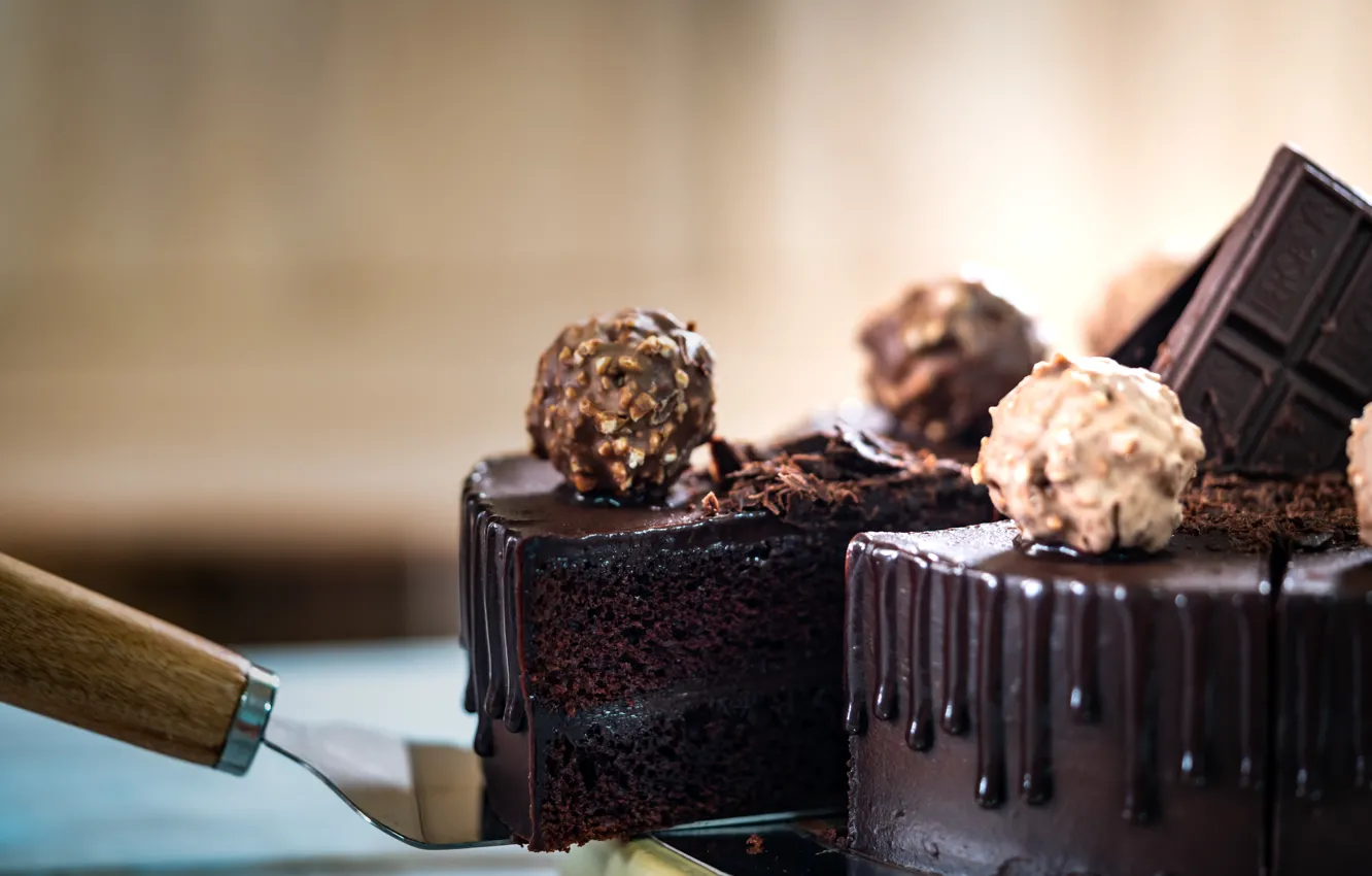 Photo wallpaper food, chocolate, cake, cake, dessert, chocolate