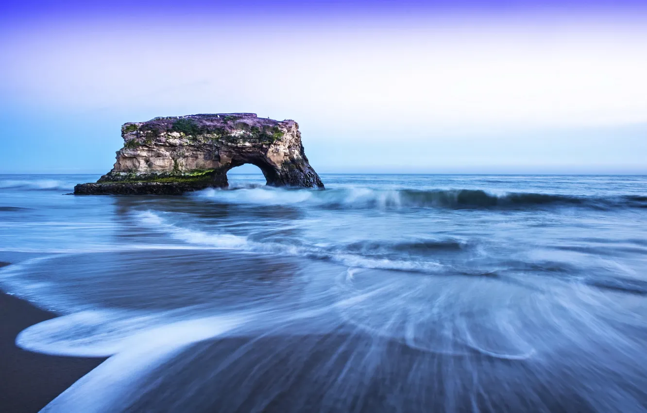 Photo wallpaper sea, landscape, rocks