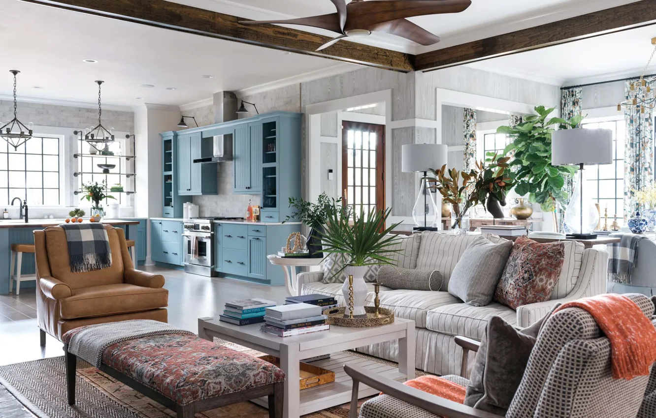 Photo wallpaper interior, living space, smart home in Bluffton