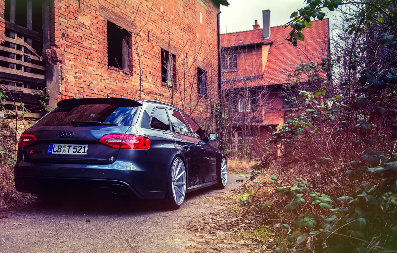 Photo wallpaper Audi, Audi, rear, RS4, vossen wheels