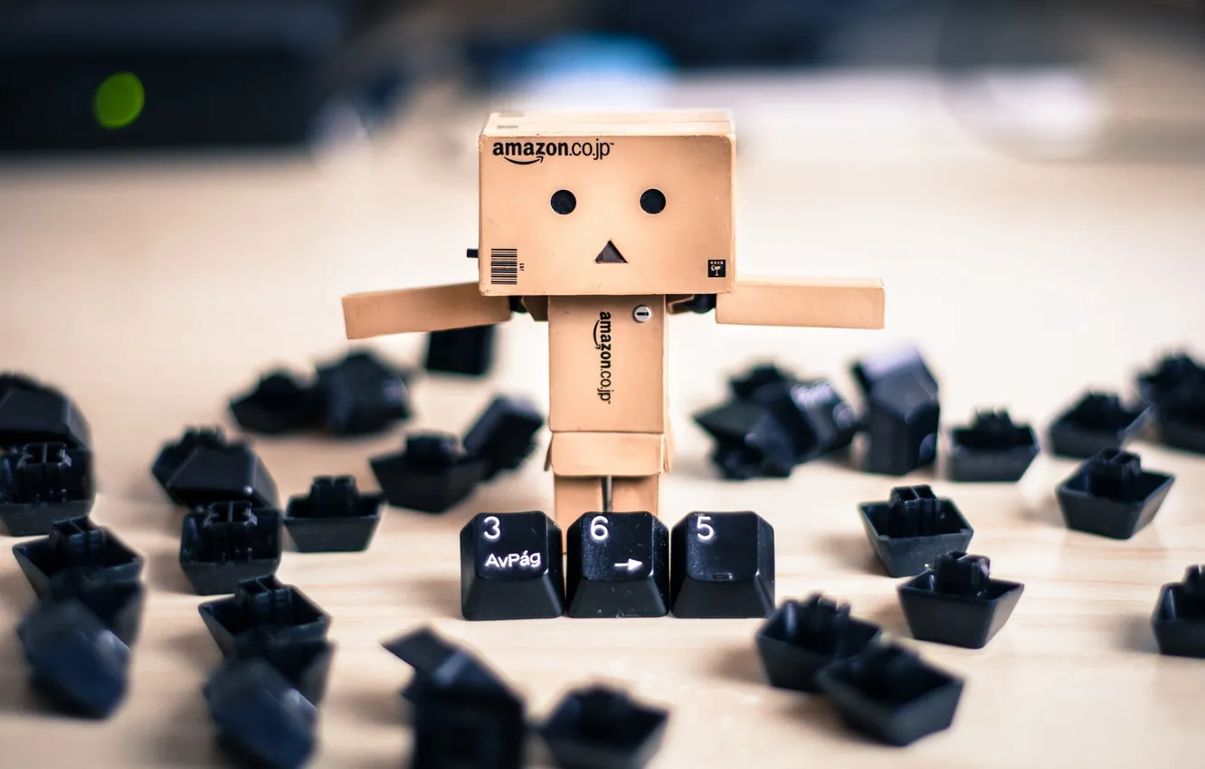 Photo wallpaper box, keyboard, amazon