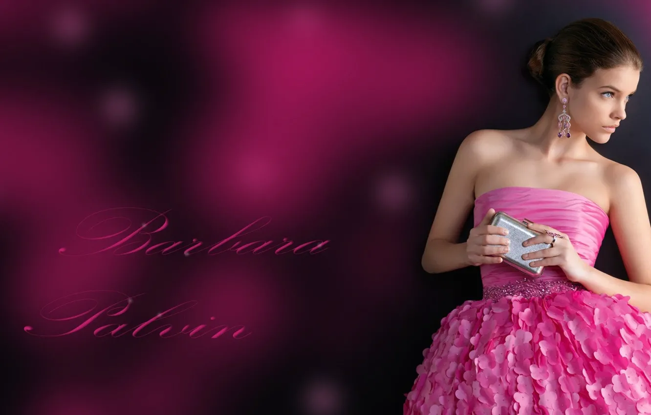 Photo wallpaper the inscription, model, dress, beauty, Barbara Palvin, Barbara Palvin
