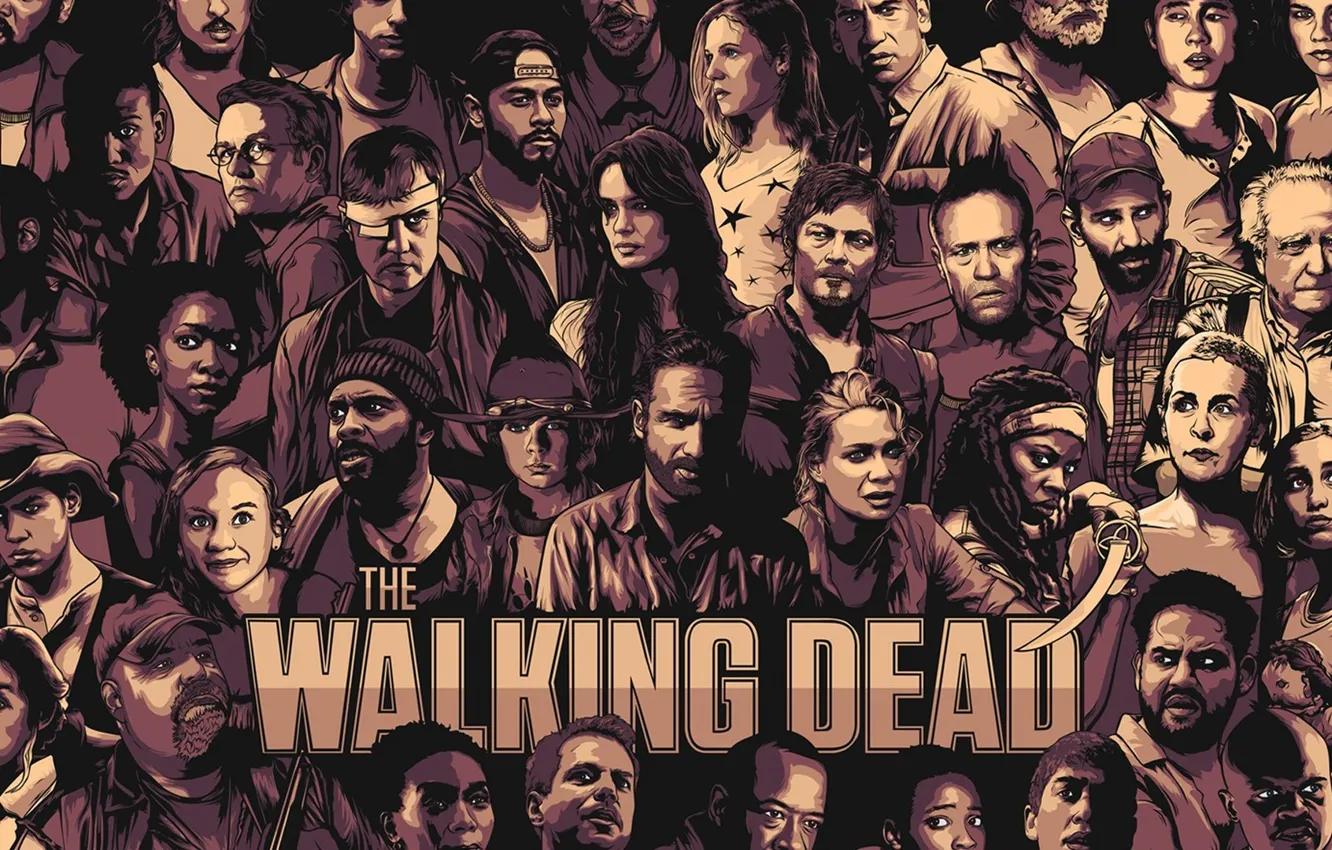 Photo wallpaper the walking dead, the walking dead, Rick, walking dead, Daryl, Carl