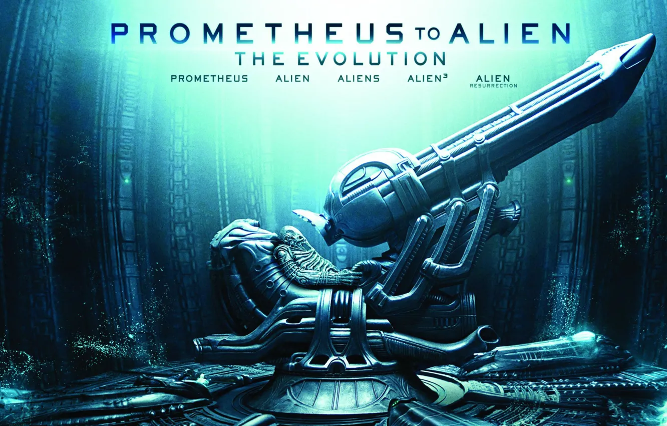 Photo wallpaper ship, chair, alien, alien, ship, prometheus, space jockey