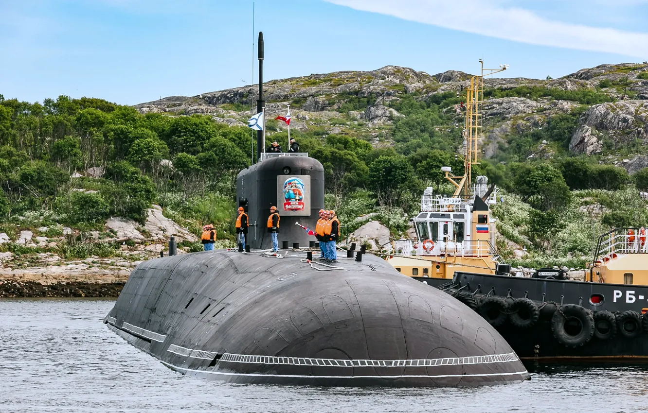 Photo wallpaper submarine, mooring, Prince Vladimir