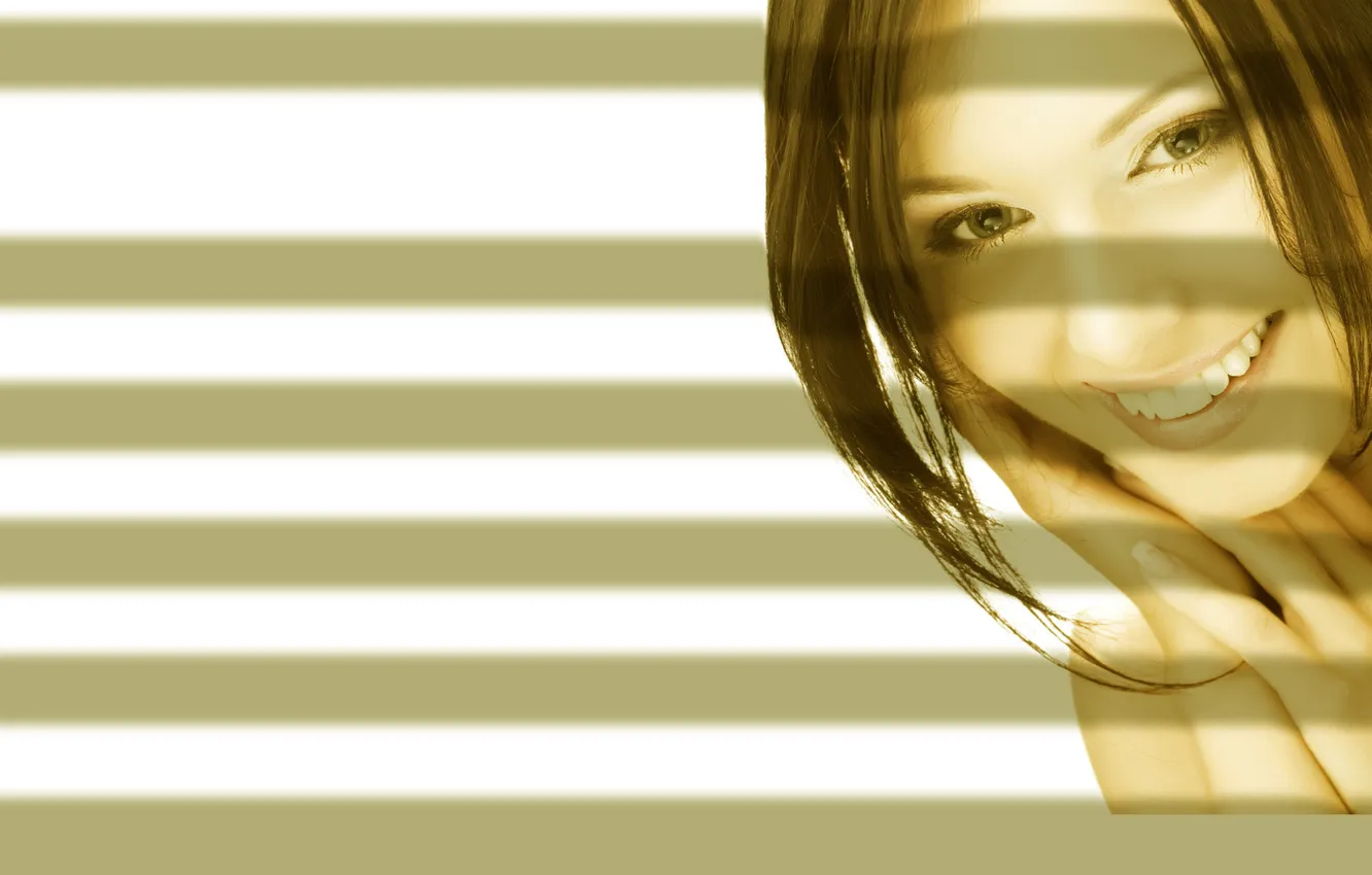 Photo wallpaper girl, smile, shadow
