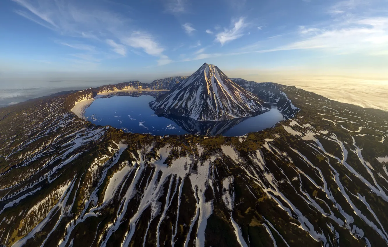 Photo wallpaper nature, Kuril Islands, Onecotan