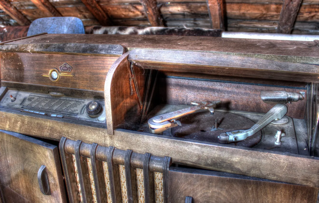 Photo wallpaper background, radio, gramophone