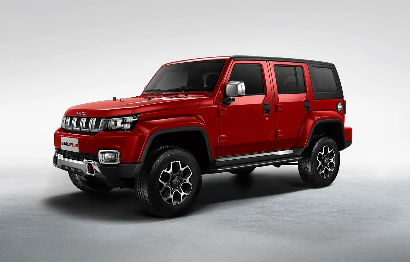 Photo wallpaper SUV, SUV, BAIC, 2023, red body, BJ40