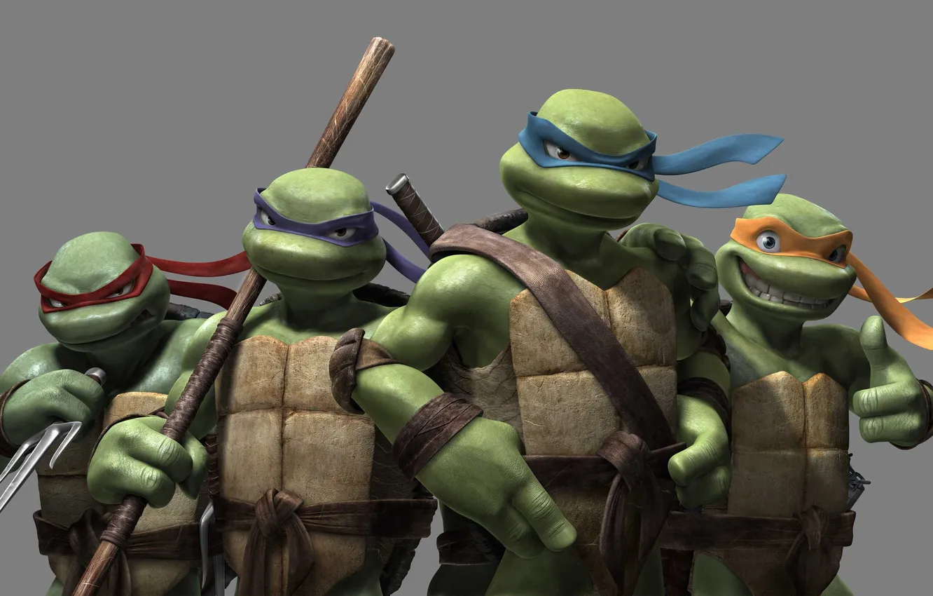 Photo wallpaper Miku, teenage mutant ninja turtles, Leo, don, RAF