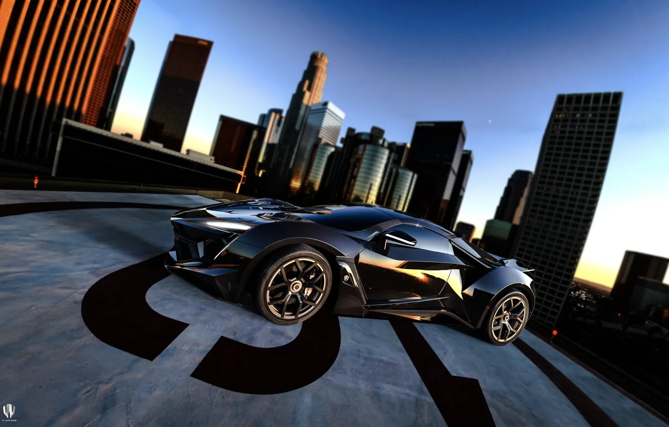 Photo wallpaper auto, the city, rendering, black, sports car, Supercar, Concept Art, supersport