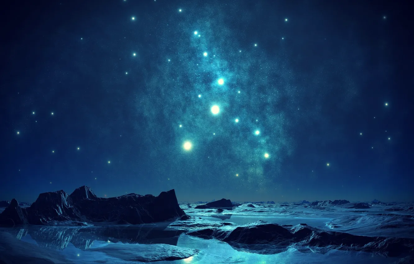 Photo wallpaper the sky, night, blue, the evening, sky, blue, night, evening