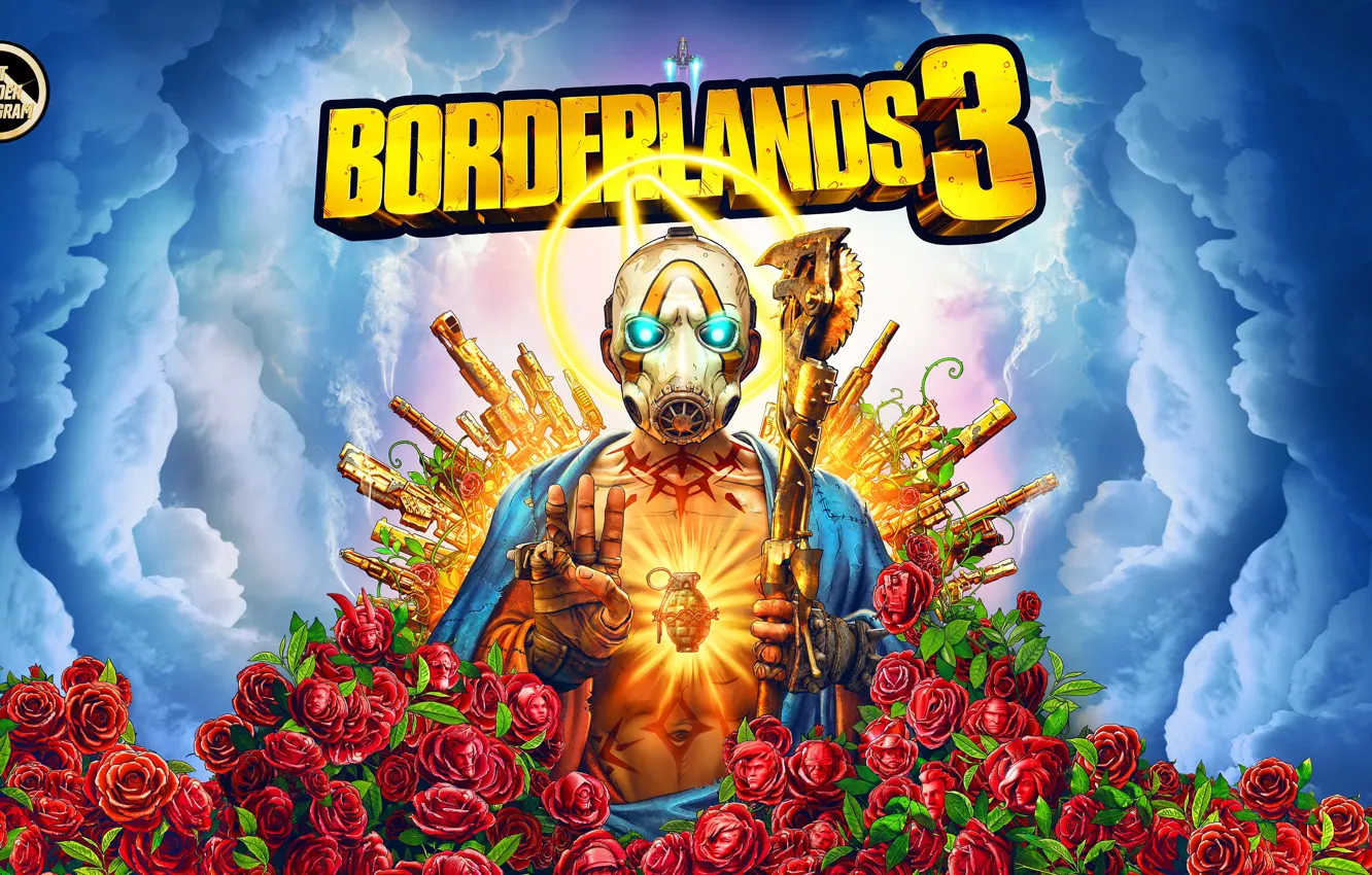 Photo wallpaper Guns, Borderlands, Vault, Psycho, Roses are Red, Borderlands 3, Mayhem is Coming, BL3