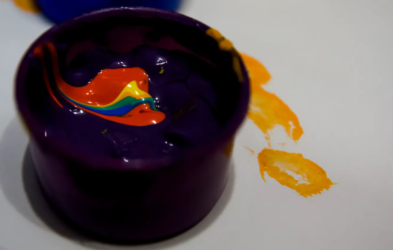 Photo wallpaper macro, paint, macro, paints, gouache, gouache