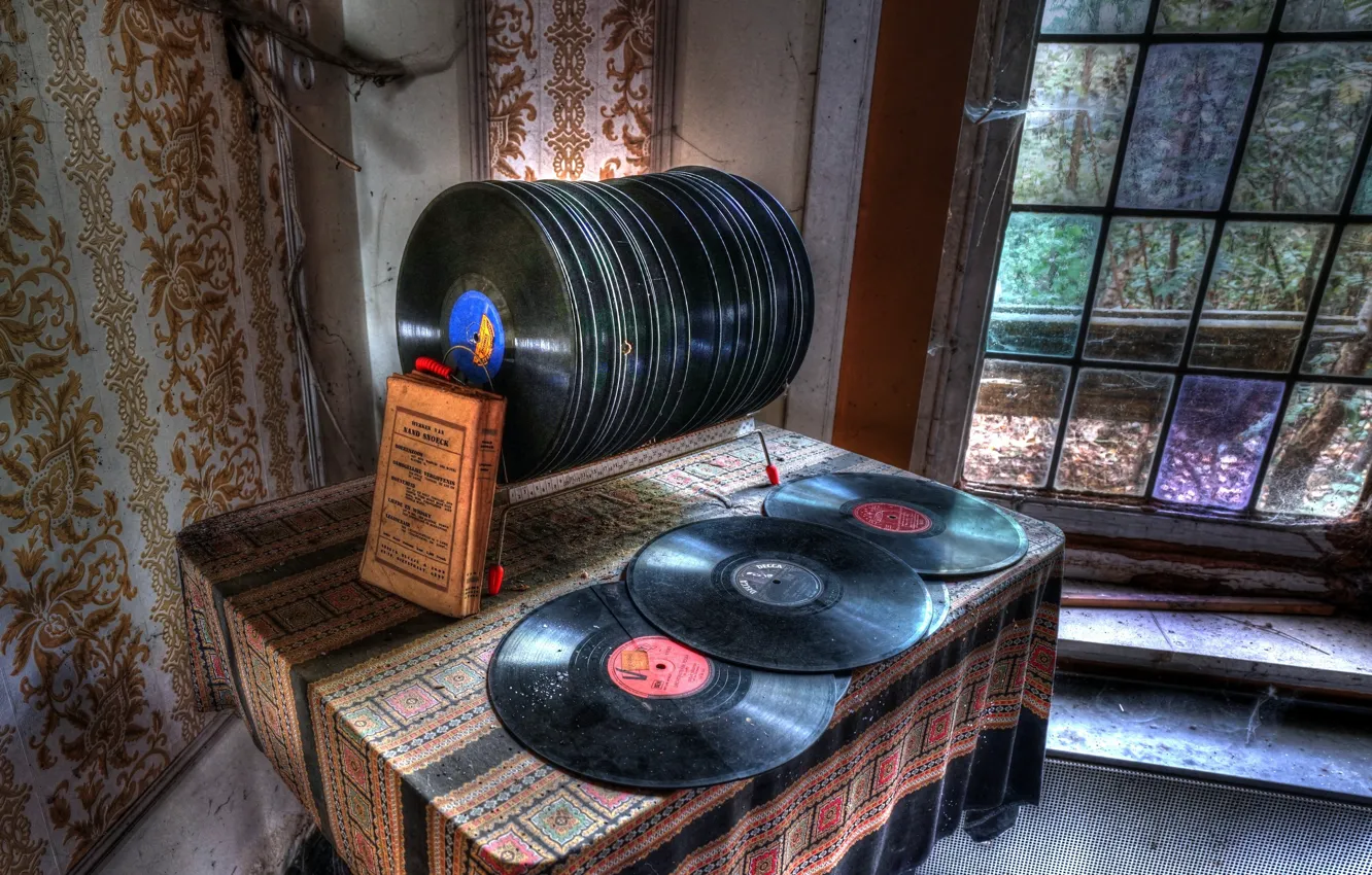 Photo wallpaper music, vinyl, records