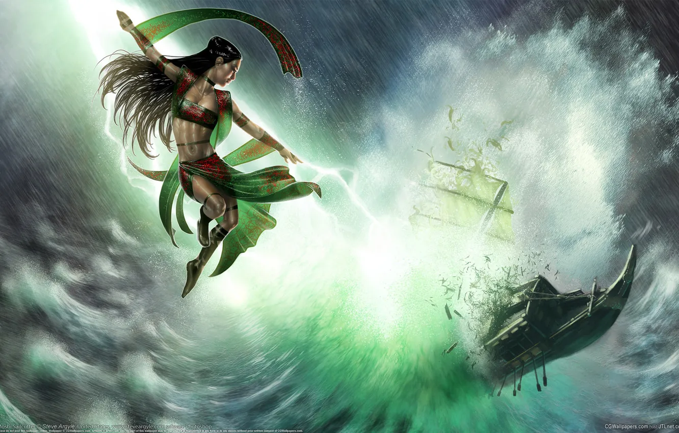 Photo wallpaper girl, magic, Steve Argyle