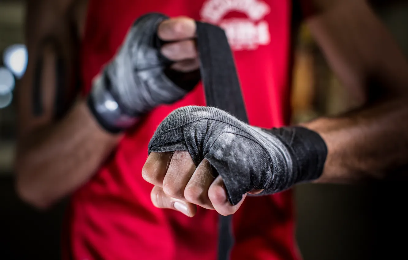 Photo wallpaper gloves, martial arts, talc, cloth tape