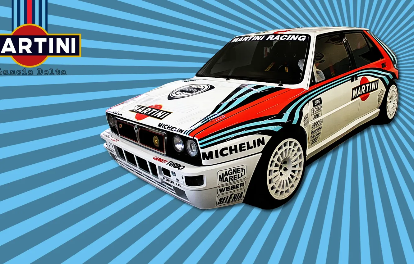 Photo wallpaper car, cars, Italy, Racing, Lancia, Lancia Delta, Rally, Martini
